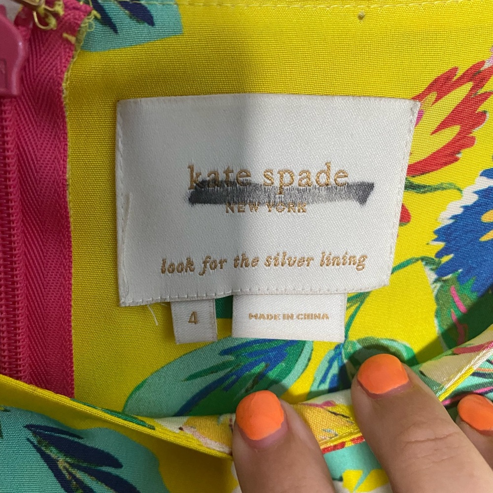 Kate Spade Yellow Floral Midi Dress - Picture 4 of 7